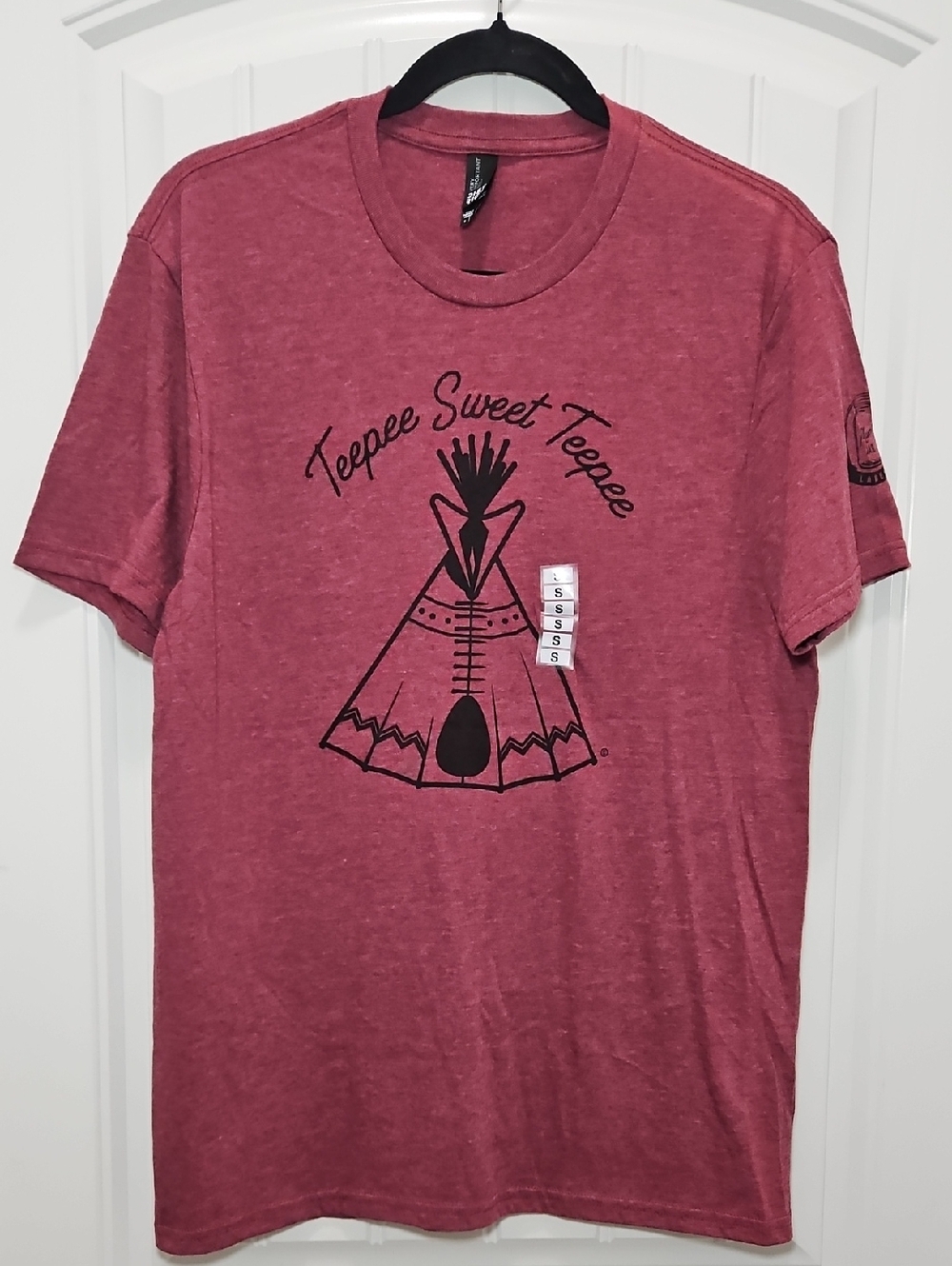 Mason Jar Label Teepee Sweet Teepee Graphic Print Tee New Small